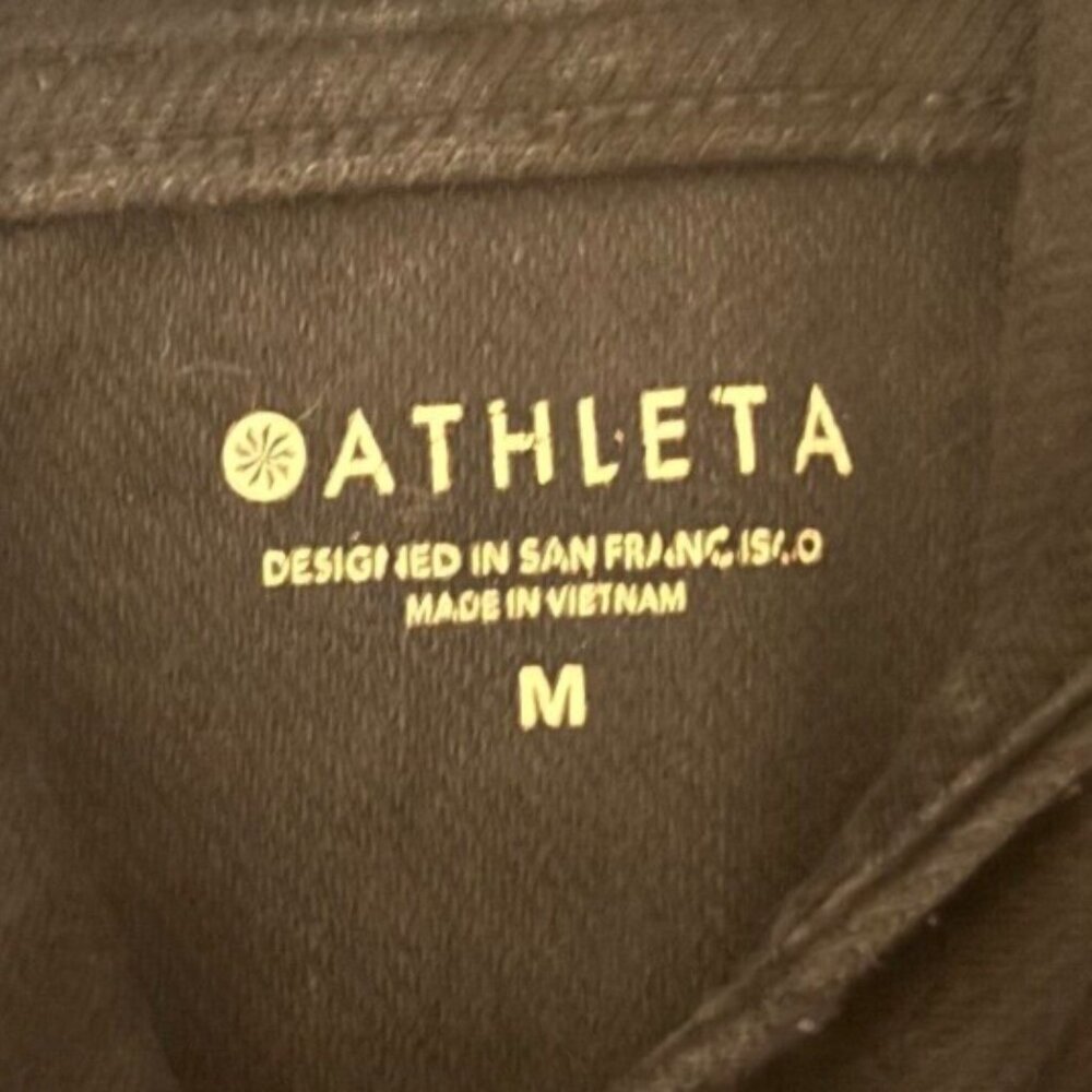 ATHLETA Navy Blue Camo Farallon Cropped Camo Hoodie Sweatshirt Top Womens Size M - Picture 3 of 6